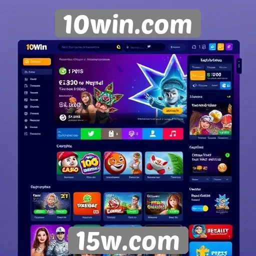 Interface do usuário do site 10win.com